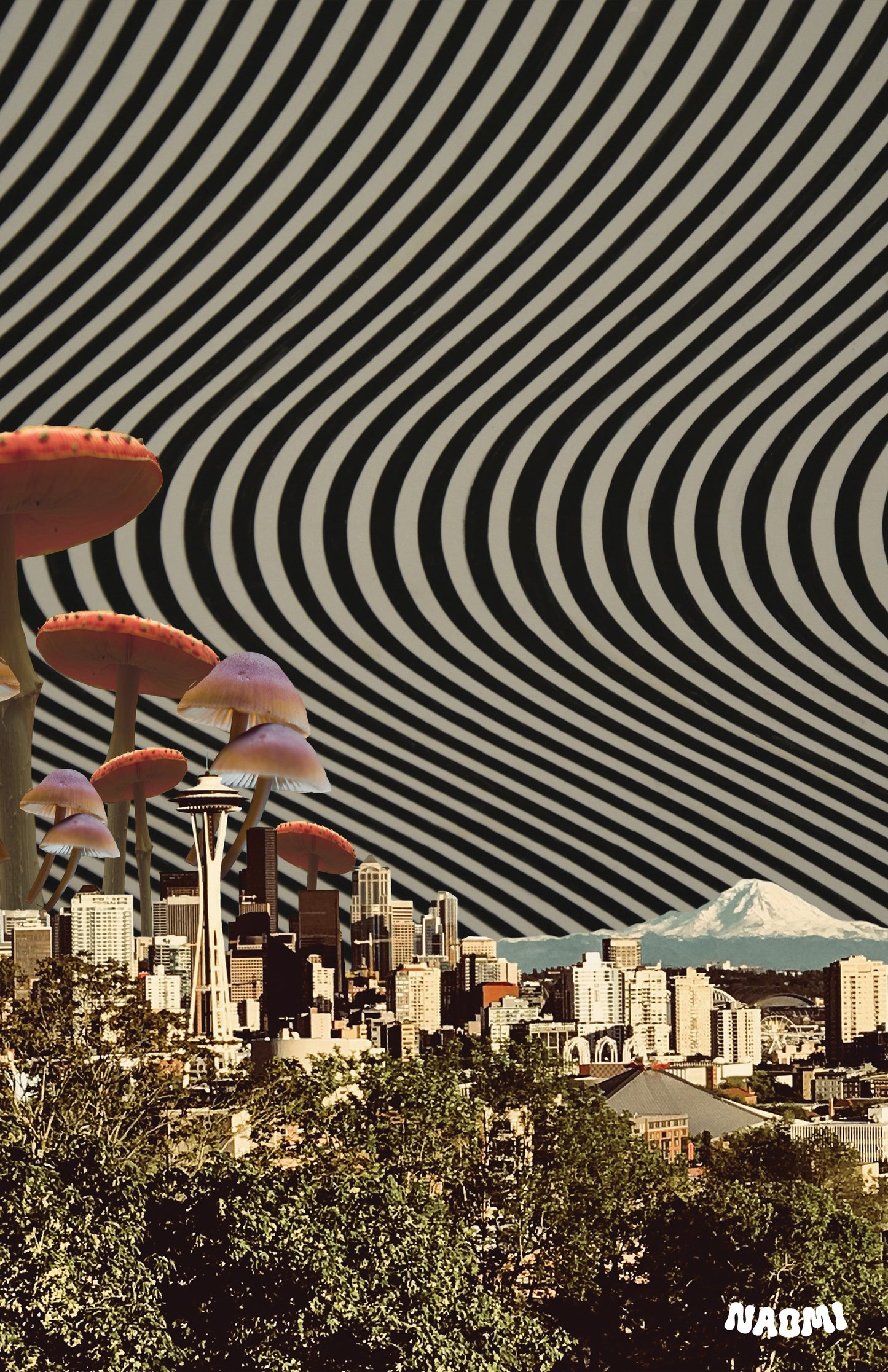 11x17 Trippy Seattle Collage