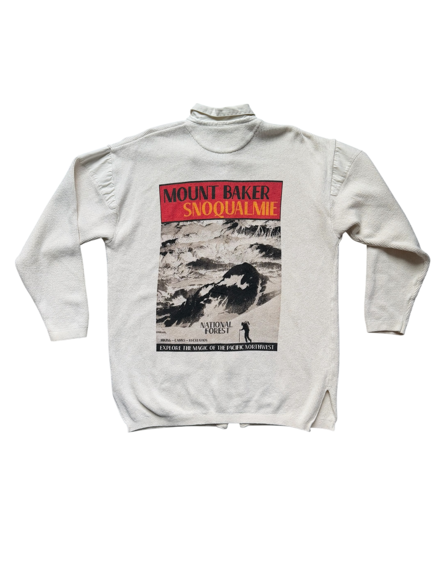 White Knit Long Sleeve Zip