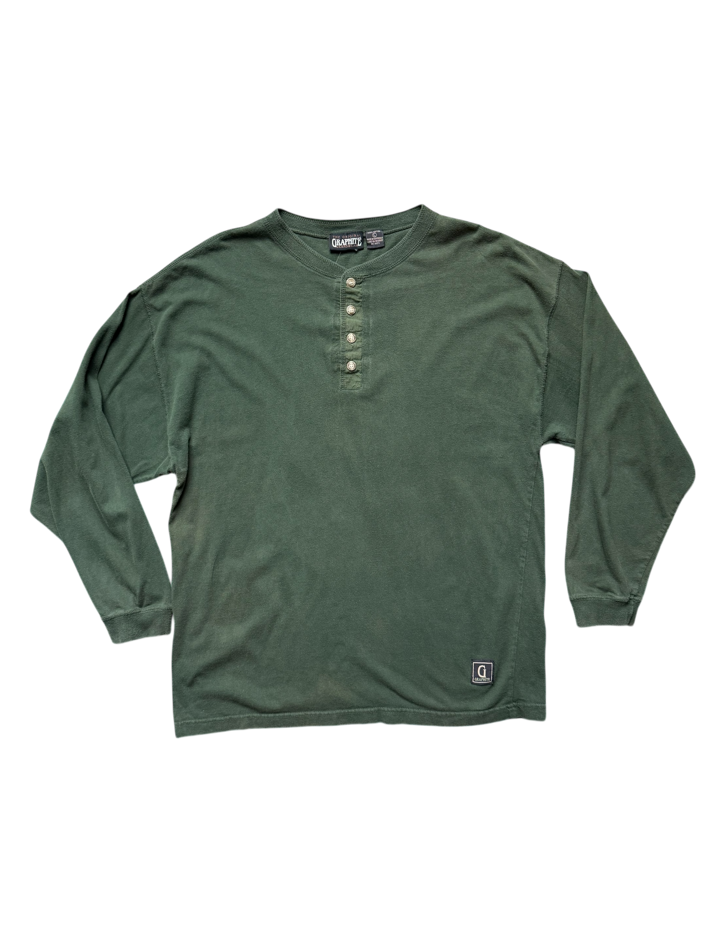 Forest Green Long Sleeve Henley