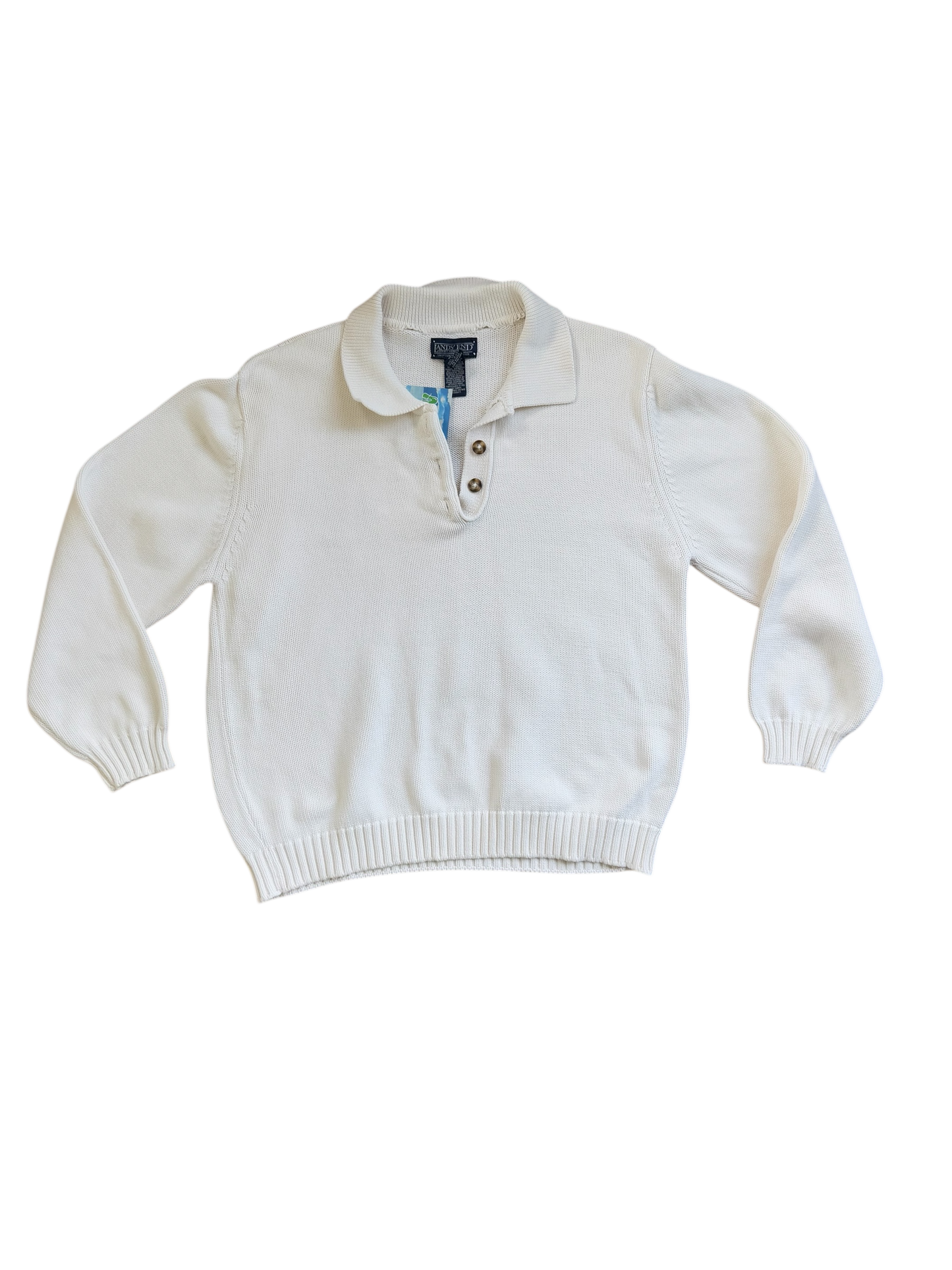 Cream Collared Knit Sweater