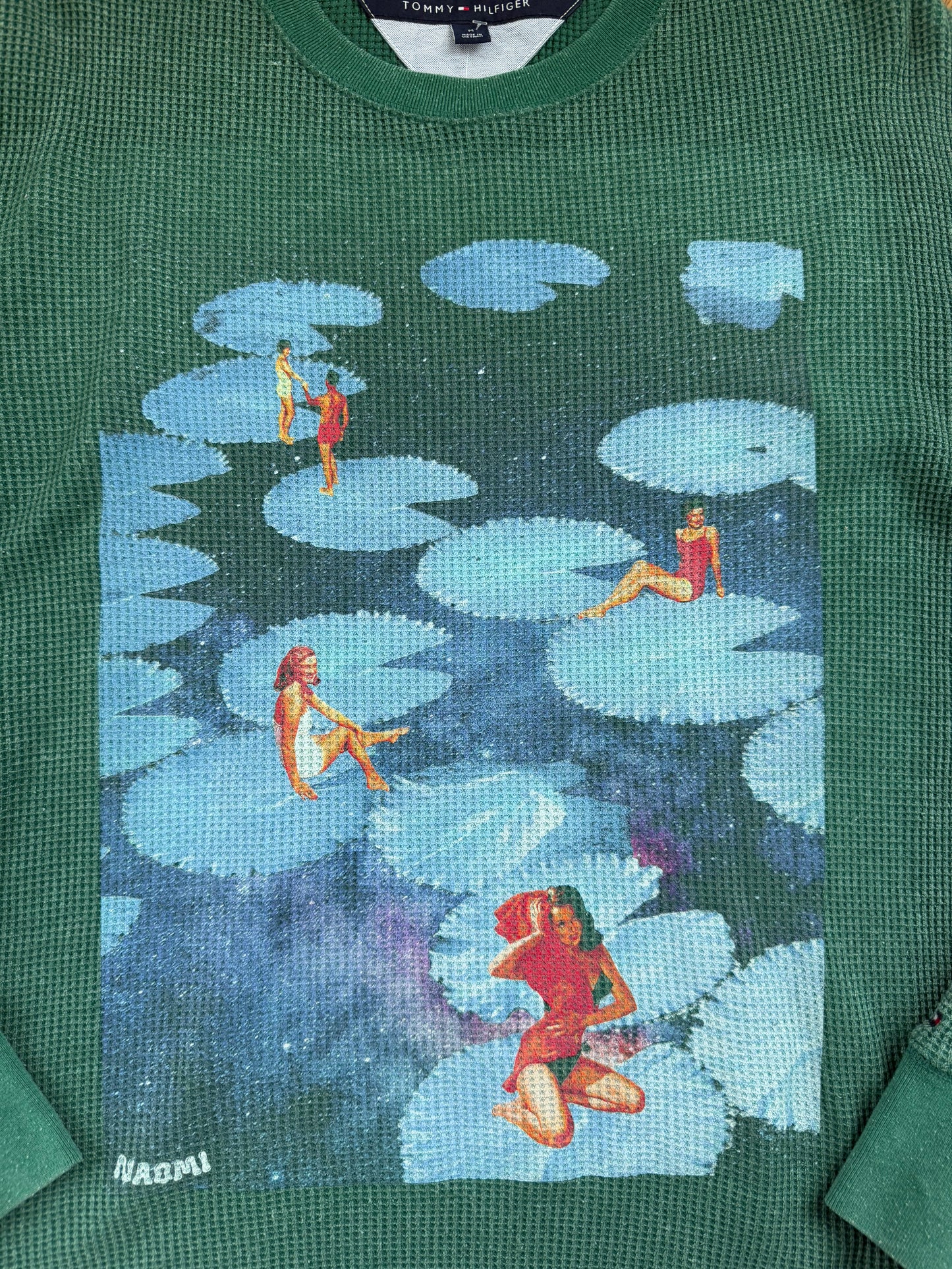 Forest Green Waffle Knit