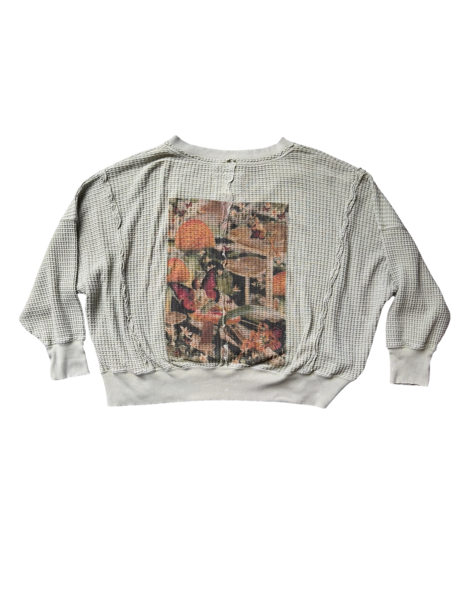 Muted Sage Green Waffle Knit Long Sleeve