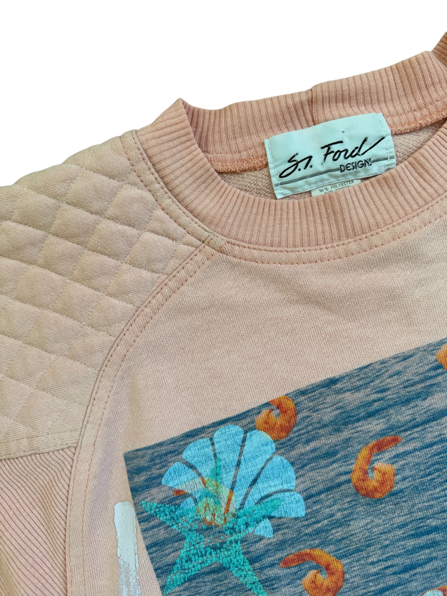 Vintage Pink Hand Painted Sweater