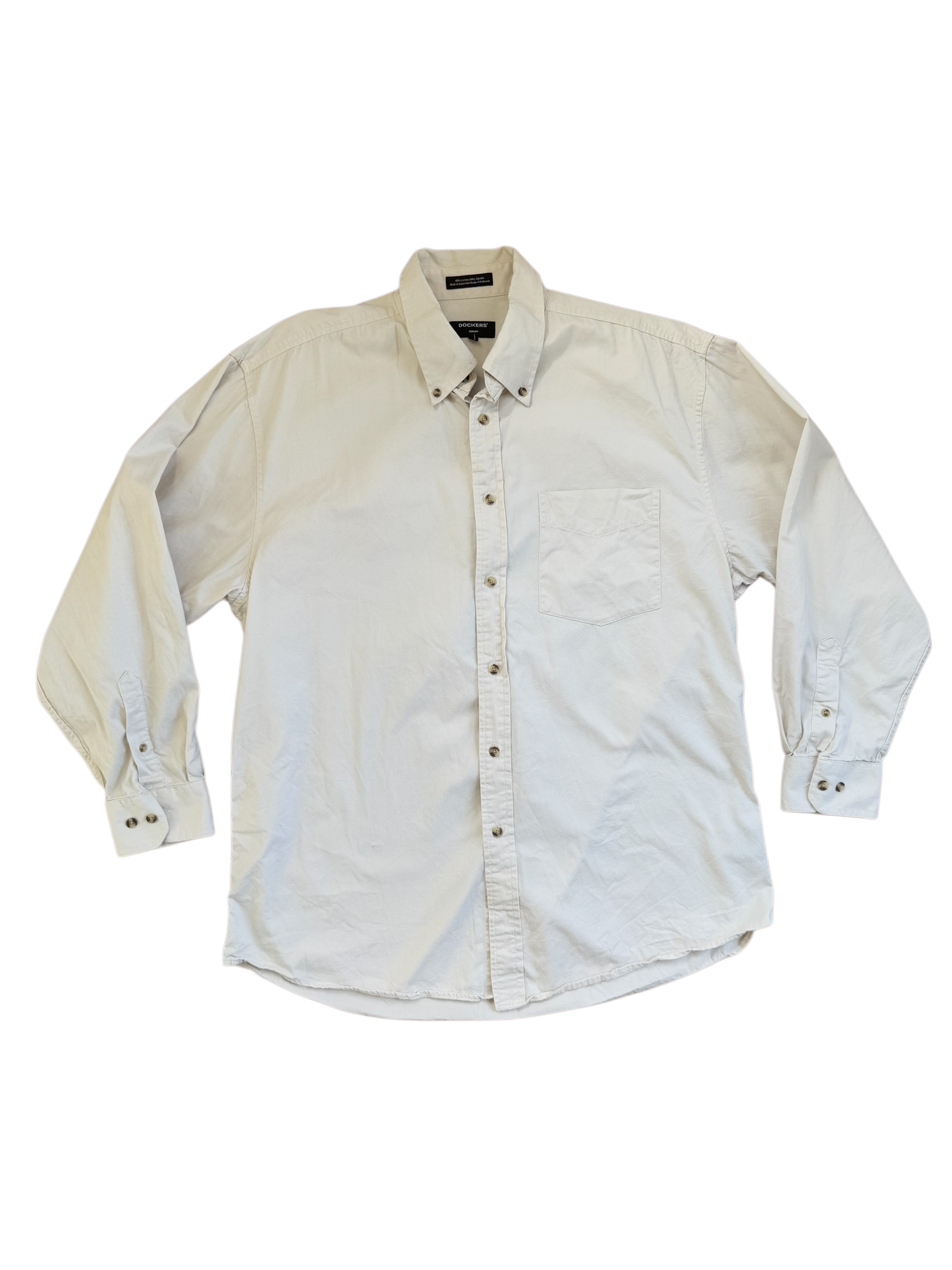 Off White Long Sleeve Button Down