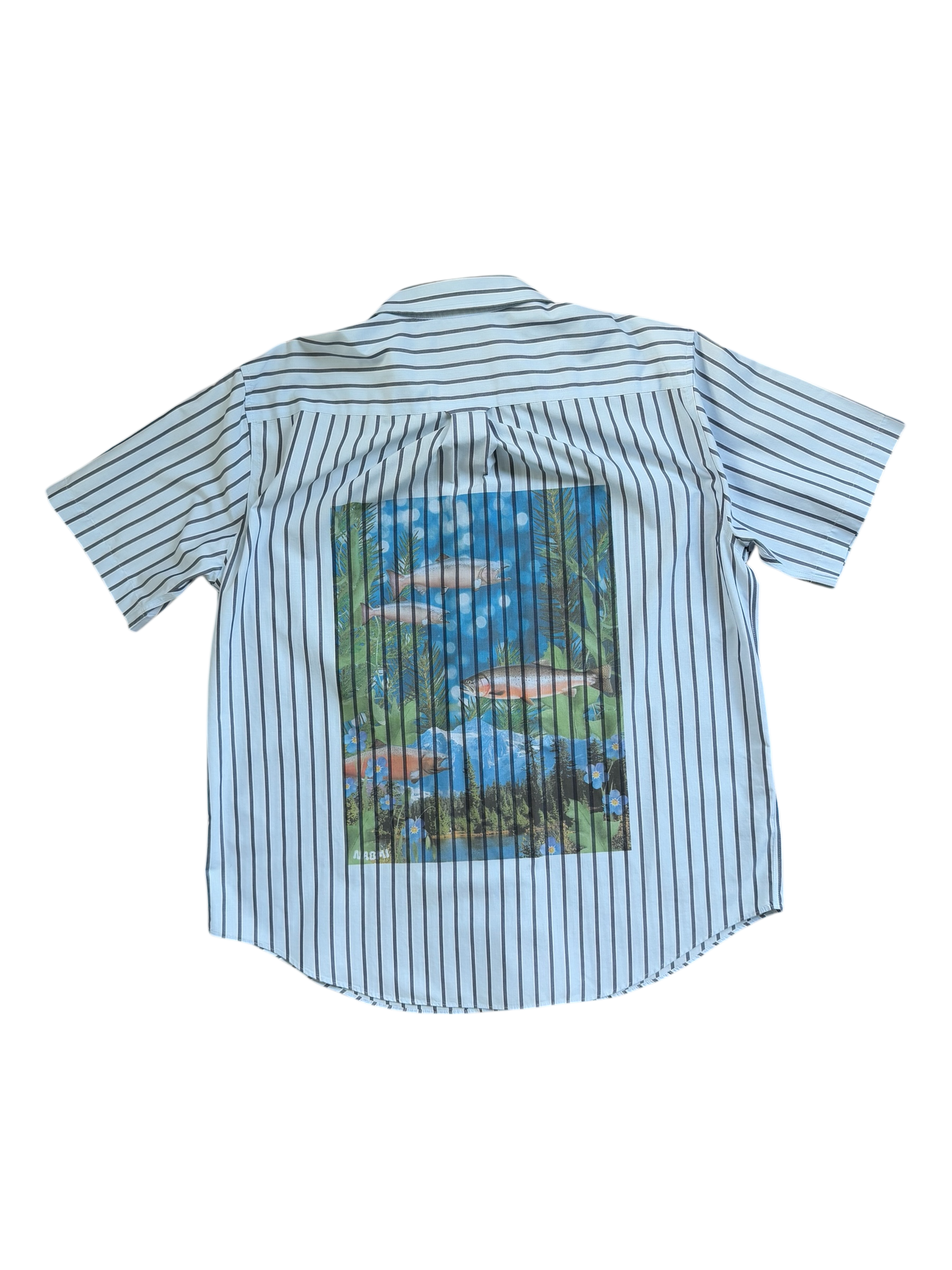 Short Sleeve Striped Button Down
