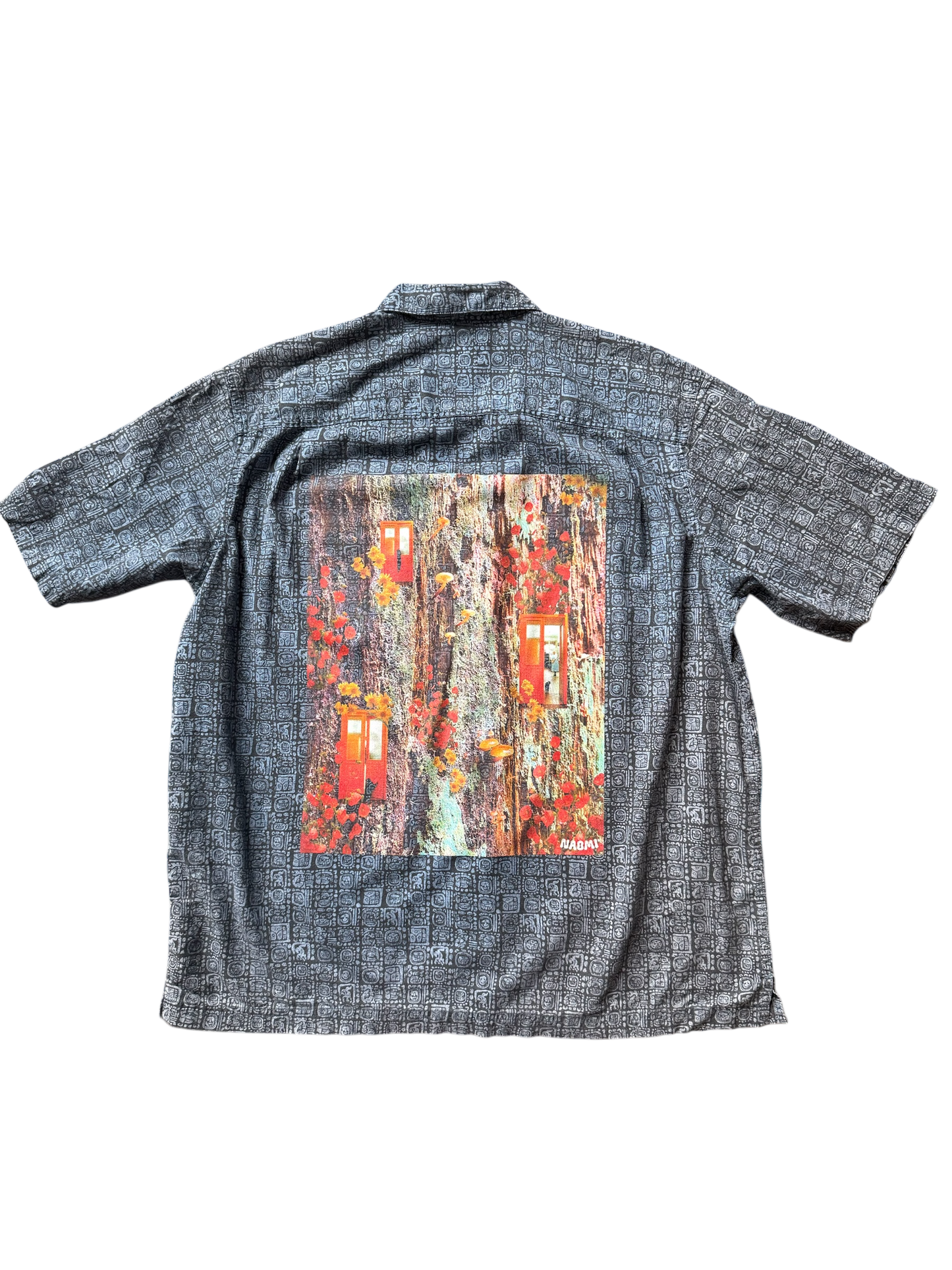Short Sleeve Patterned Button Up