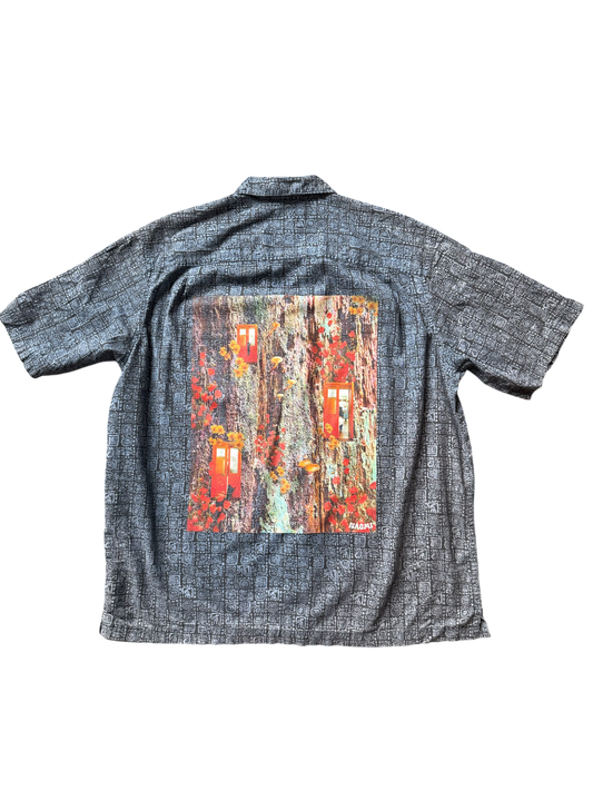 Short Sleeve Patterned Button Up