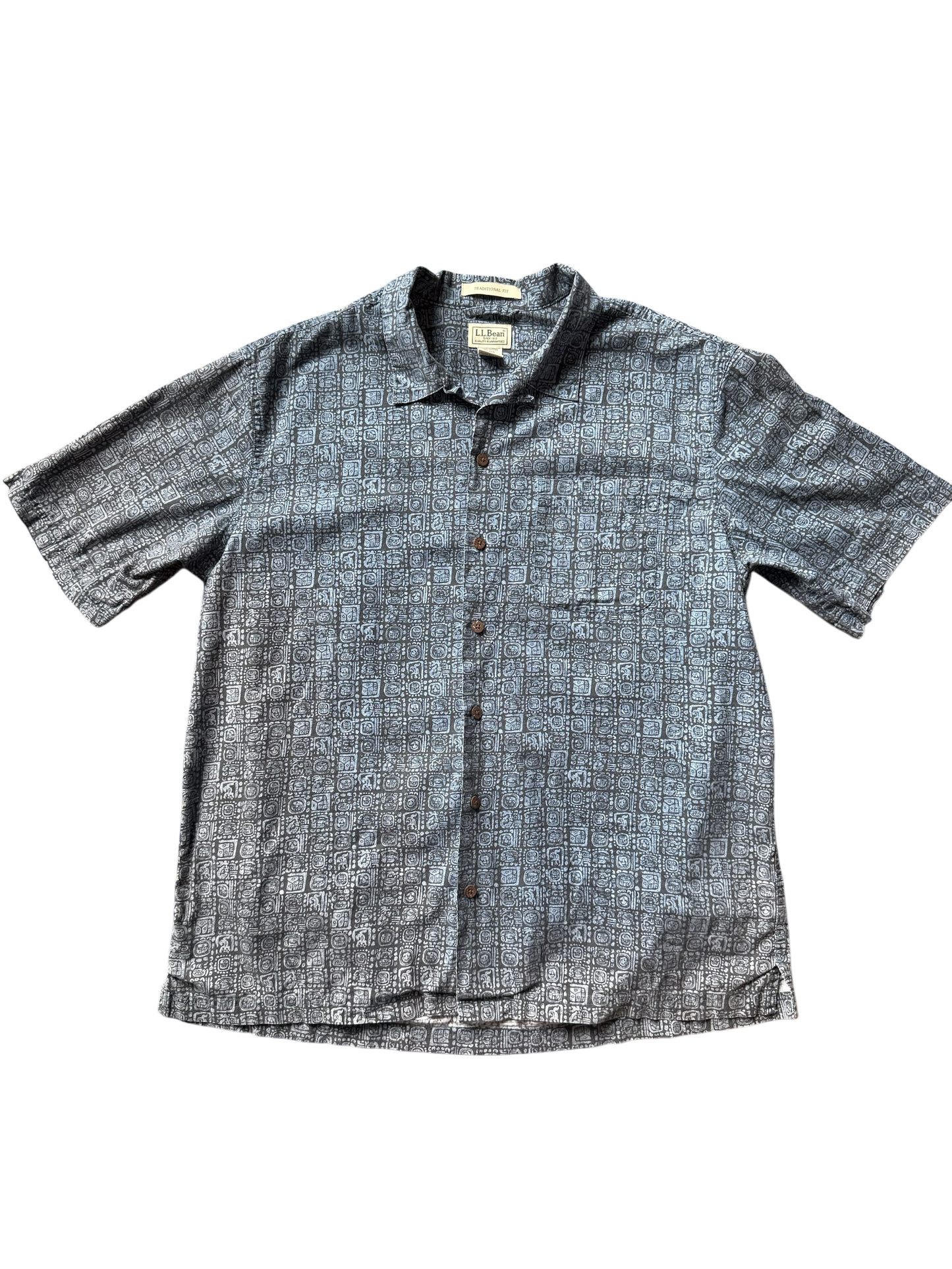 Short Sleeve Patterned Button Up