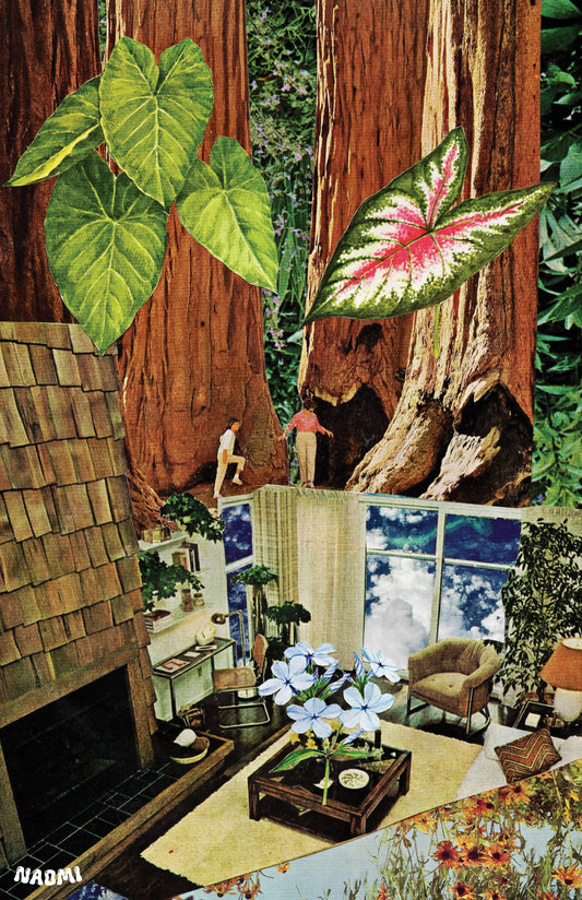 11x17 Hand Cut Forest Collage
